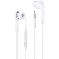 Hörlurar för Xiaomi Redmi Note 8 2021 Högkvalitativ audio i ultracomfortabelt silicone med volymkontroll och mikrofon - VIT