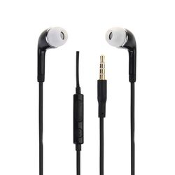 Svarta in-ear-stereohörlurar med kabel för Samsung Galaxy A16 5G med volymkontroll och mikrofon