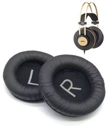 Ørepuder Svampe Syntetisk Læder til AKG K52 K72 K92 K240 Sort