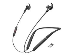 Jabra Evolve 65e MS - Ørepropper med mikrofon - i øret - bak-nakken-montering - Bluetooth - trådløs - USB - lydisolerende
