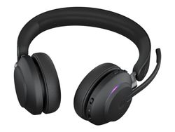 Jabra Evolve2 65 MS Stereo - Hodesett - on-ear - Bluetooth - trådløs - USB-A - lydisolerende - svart - Certified for Microsoft Teams