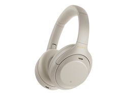 Sony WH-1000XM4 - Hodetelefoner med mikrofon - full størrelse - Bluetooth - trådløs, kablet - NFC - aktiv støydemping - 3,5 mm jakk - sølv