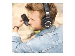 Audio-Technica ATH M50xBT2 - M-Series - hodetelefoner med mikrofon - full størrelse - Bluetooth - trådløs, kablet - 3,5 mm jakk - svart