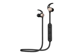 Qoltec - Ørepropper med mikrofon - i øret - Bluetooth - trådløs - svart, gull