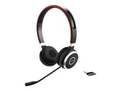 Jabra Evolve 65 Hodesett Ledning & Trådløs Hodebånd Samtaler/musikk Micro-USB Bluetooth Sort