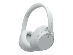 Sony WH-CH720N - Hodetelefoner med mikrofon - full størrelse - Bluetooth - trådløs, kablet - aktiv støydemping - 3,5 mm jakk - hvit