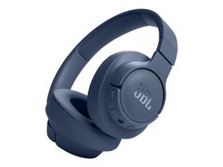 JBL TUNE 720BT - Hodetelefoner med mikrofon - full størrelse - Bluetooth - trådløs, kablet - 3,5 mm jakk - blå