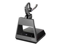 Poly Voyager 5200 UC - Hodesett - i øret - Bluetooth - trådløs, kablet - USB-A via Bluetooth-adapter - svart - Certified for Microsoft Teams