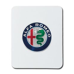 Musmatta: Alfa Romeo 2015 Logo, halkfri gummibas, livfull och unik design, perfekt för hemmet eller kontoret