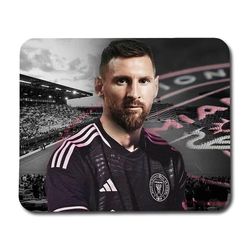 Musmatta: Messi 2023 Inter Miami, halkfri gummibas, livfull och unik design, perfekt för hemmet eller kontoret
