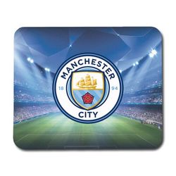Musmatta: Manchester City 2016 Logo, halkfri gummibas, livfull och unik design, perfekt för hemmet eller kontoret