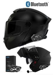 NIGHTHAWK BLUETOOTH MATT SVART S8X BLUETOOTH 5.1 MC HJELM DS5