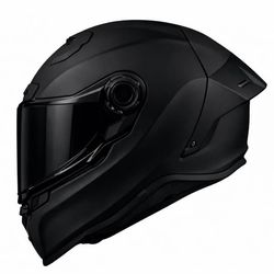 THUNDER XR 22-06 MATT BLACK SOLVISIR MC HJÄLM