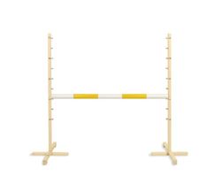 Hoppstängsel för hobbyhäst 120 cm, gul balk