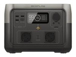 EcoFlow RIVER 2 Max - Bærbar strømstasjon - AC 220-240/ DC 11-50/12/24 V - 1000 watt - litium-jernfosfat - 512 Wh - Wi-Fi, Bluetooth - utgangskontakt