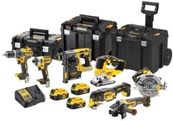 DeWalt DCK755P3T-QW Verktygssats (DCD796 + DCF887 + DCH273 + DCG405 + DCS570 + DCS334 + DCS355); 18 V; 3x5,0 Ah batteri.
