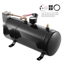 12V luftkompressor med 0,8 Gal/3L tank och inbyggt lufthornskompressorsystem.