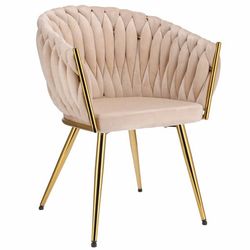 MOLTO stol, beige, guldben