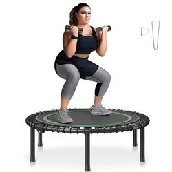 Hopfällbar mini fitnessstudsmatta 40, rebounder för inomhusträning, lätt vikt, kompakt design, perfekt för träning hemma