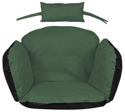 Trädgårdskudde 112x113 cm för hängande stol storkbo vattentät grön