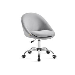 Homeoffice OBG020G01 Drejestol, skrivebordsstol, skumpolstring, højdejusterbar, til studie, soveværelse, grå