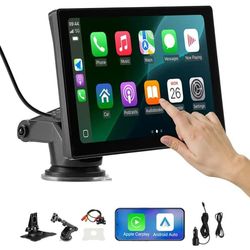Bilstereo Radio med CarPlay, Touchscreen 9 tommer, Apple Android-kompatibel, Automatisk bakkamera