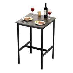 24 Tommer Barbord, Pub- og Cocktail Køkkenbord, Perfekt til Spisestue og Caféer