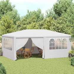Professionellt partytält med väggar 4x6 m | Material: UV- och vattenbeständig | Färg: Vit | Storlek: 4x6 m