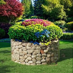 SONGMICS Gabion af metal, rund, gabionkurv