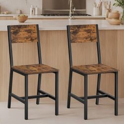 VASAGLE matsalsstolar, 2-pack, metallram