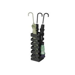 SONGMICS paraplyställ i metall, fyrkantigt, svart