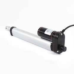 Linjärt ställdon - Elektriskt 24 V DC - Upp till 1500 N - Slaglängd 200 mm - 5 mm/s - IP54 - Silver