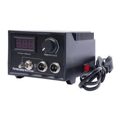 Träbrännare - Pyrografi Set - LED-display - 60 W - 80–700°C - 220 V EU-kontakt - Silver