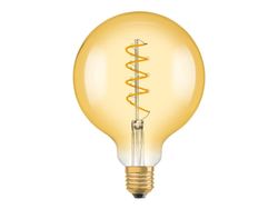 OSRAM Vintage 1906 - LED-glödlampa med filament - form: glob - klar finish - E27 - 4 W (motsvarande 28 W) - klass G - varmvitt komfortljus - 2000 K
