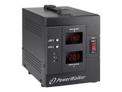 PowerWalker AVR 1500 SIV FR - Automatisk spänningsregulator - AC 230 V - 1200 Watt - 1500 VA - utgångskontakter: 2 - svart