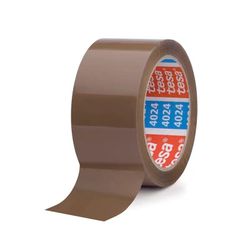 Pakketape Tesa 4024, PP, 50 mm x 66 m, brun, pakke med 6 ruller