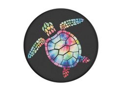 PopSockets PopGrip Pshychedelic Turtle, Grepp, Svart, Multifärg, Universal, 1 styck