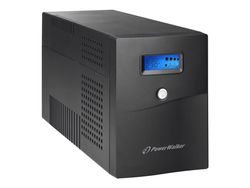 PowerWalker VI 3000 SCL FR - UPS - AC 230 V - 1800 Watt - 3000 VA - 9 Ah - USB, RS-232 - utgångskontakter: 4