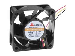 YS TECH FD126025HB-N(2A7) Axialfläkt 12 V/DC 42,66 m³/h (L x B x H) 60 x 60 x 25 mm