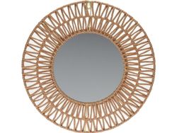 H&S Decoration Väggspegel med flätat gräs 45 cm