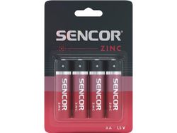 Sencor Sink-karbon batteri, AA (LR6), AA, 1,5V, Sencor, blisterpakning, 4-pakning