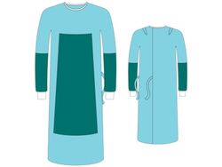 Operasjonskåpe, Barrier Classic, XXL-L, 148 cm, grønn, SMS, HP, med knyting, inkl. to bind, steril, engangs