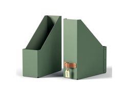 Leitz Puro Tidsskriftsamler, 100 % resirkulert kartong, pakke med 2, Fotoark kartong, Grønn, A4, Brosjyrer, Katalog, Magasiner, 100 mm, 260 mm