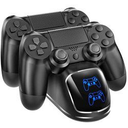 Ladestasjon for 2 PS4-kontrollere