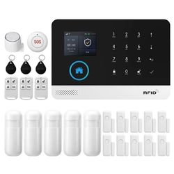 Smart Home alarmsystem, sikkerhedsdør, bevægelsessensor, 4G WiFi Kit F, EU-stik