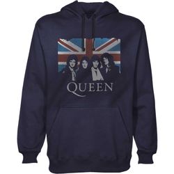 Queen Unisex Union Jack Vintage Hoodie för vuxna