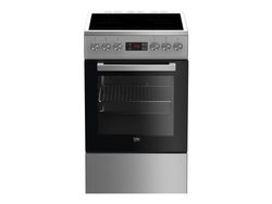 Beko FSM57300GX - Komfyr - frittstående - bredde: 50 cm - dybde: 60 cm - høyde: 85 cm - med selvrens - rustfritt stål