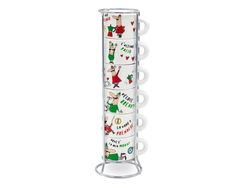 Bialetti L''Omino Italiano, Sett, Flerfarget, Keramisk, Espresso, 6 stykker, Boks