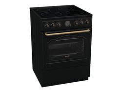 Gorenje Classic GECS6B70CLB - Komfyr - frittstående - bredde: 59.7 cm - dybde: 60 cm - høyde: 85 cm - med selvrens - svart
