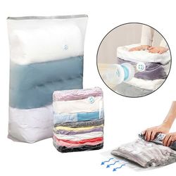 Vakuumpåse för Kläder, Kuddar, Täcken – Ingen Pump Krävs!